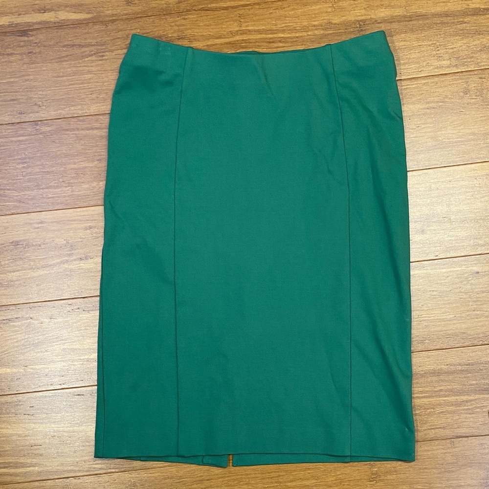Ann Taylor Green Stretchy Pencil Skirt size Small